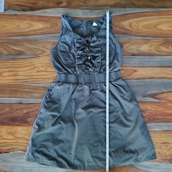 J. Crew Ladies Sleeveless Dress, Size 4, Ruffle, Sequins, Rhinestone, Elastic - Picture 4 of 6